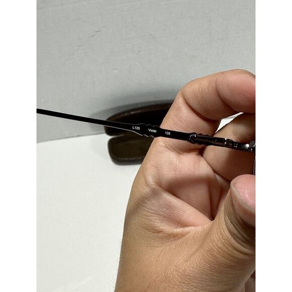 Lauren Hutton L125 Violet Eyeglasses Frames + Brown Hard Shell Case 51[]18-135MM main image 7